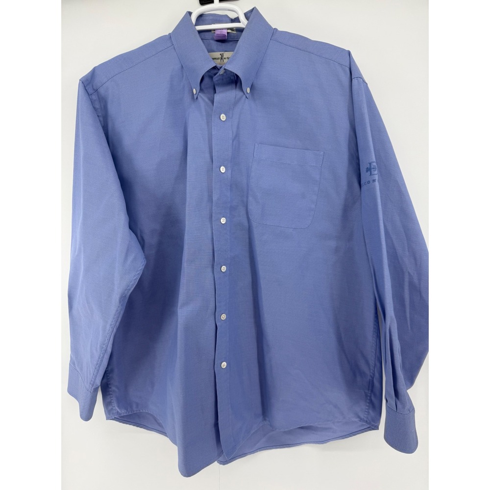 Fairway & Greene XL Blue Escondido Golf Club Shirt Button Up Heavily Starched